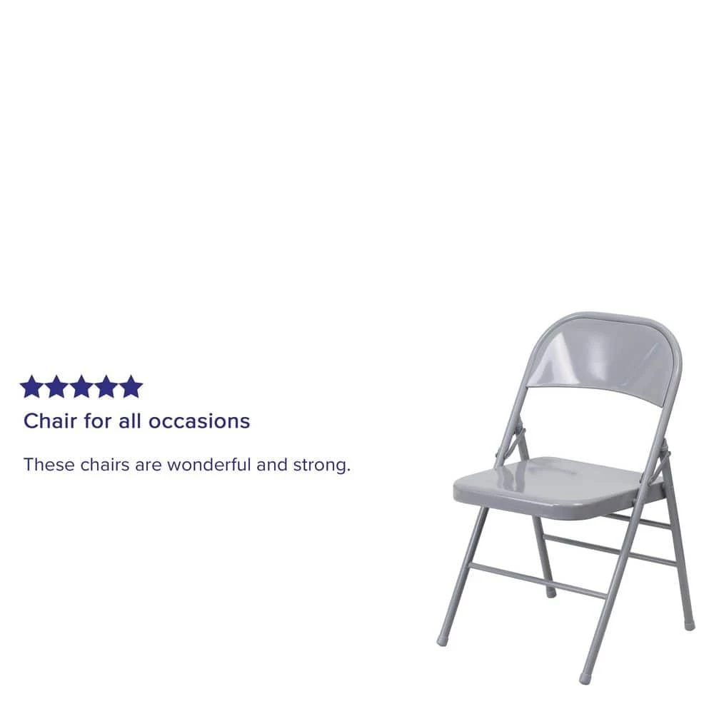 Gray Metal Utility Chair by Carnegy Avenue 10 Gray Metal Utility Chair by Carnegy Avenue - Image 8