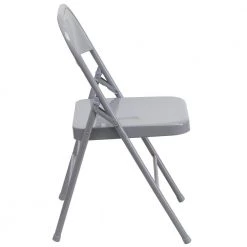 Gray Metal Folding Chair (2-Pack) by Carnegy Avenue -Carnegy Avenue Sales gray carnegy avenue folding chairs cga rb 275032 gr hd e1 1000