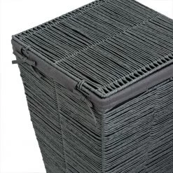 Coastal Collection Grey Rolled Paper Laundry Hamper by Honey-Can-Do 10 Coastal Collection Grey Rolled Paper Laundry Hamper by Honey-Can-Do -Carnegy Avenue Sales gray honey can do hampers hmp 07874 4f 1000