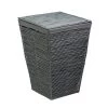 Coastal Collection Grey Rolled Paper Laundry Hamper by Honey-Can-Do -Carnegy Avenue Sales gray honey can do hampers hmp 07874 64 1000