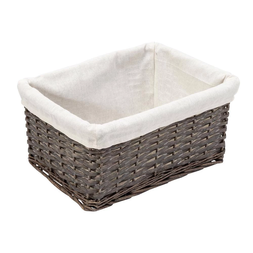 Gray Split Willow Woven Bathroom Storage Basket 7-Piece Set by Honey-Can-Do 7 Gray Split Willow Woven Bathroom Storage Basket 7-Piece Set by Honey-Can-Do - Image 5