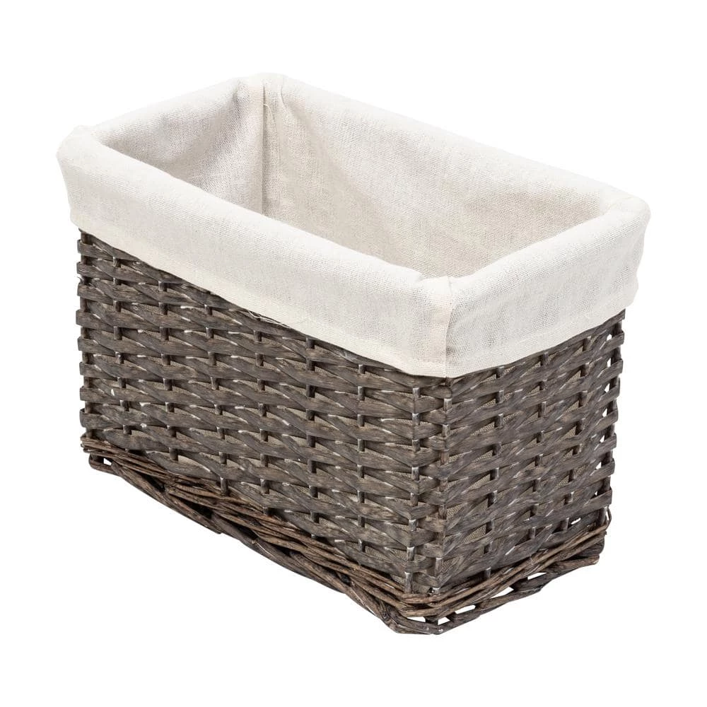 Gray Split Willow Woven Bathroom Storage Basket 7-Piece Set by Honey-Can-Do 8 Gray Split Willow Woven Bathroom Storage Basket 7-Piece Set by Honey-Can-Do - Image 6