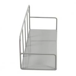 6 in. H x 18 in. W x 6 in. D Small Steel Laundry Room Floating Wall or Over-the-Door Shelf in Gray by Honey-Can-Do -Carnegy Avenue Sales gray honey can do laundry room cabinets shf 09795 1f 1000