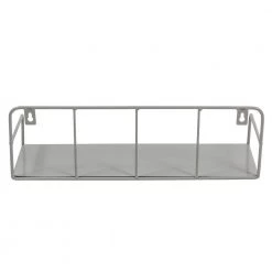 6 in. H x 18 in. W x 6 in. D Small Steel Laundry Room Floating Wall or Over-the-Door Shelf in Gray by Honey-Can-Do -Carnegy Avenue Sales gray honey can do laundry room cabinets shf 09795 fa 1000