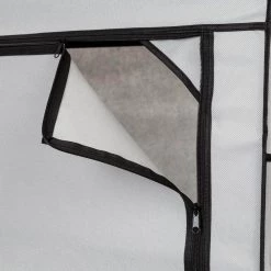 62.2 in. H x 27.17 in. W x 18.11 in. D Gray Non-Woven and Steel Portable Closet with Cover and Side Pockets by Honey-Can-Do 16 62.2 in. H x 27.17 in. W x 18.11 in. D Gray Non-Woven and Steel Portable Closet with Cover and Side Pockets by Honey-Can-Do -Carnegy Avenue Sales gray honey can do portable closets wrd 09194 76 1000