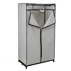 63 in. H x 36 in. W x 19.7 in. D Gray Steel/Non-Woven Portable Closet with Double Doors and Cover by Honey-Can-Do -Carnegy Avenue Sales gray honey can do portable closets wrd 09195 76 1000