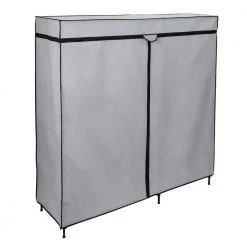 63 in. H x 60 in. W x 18 in. D Gray Steel Portable Closet with Double Doors and Cover by Honey-Can-Do -Carnegy Avenue Sales gray honey can do portable closets wrd 09198 c3 1000