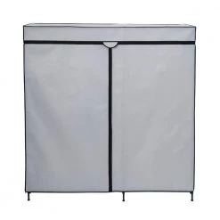 63 in. H x 60 in. W x 18 in. D Gray Steel Portable Closet with Double Doors and Cover by Honey-Can-Do -Carnegy Avenue Sales gray honey can do portable closets wrd 09198 fa 1000