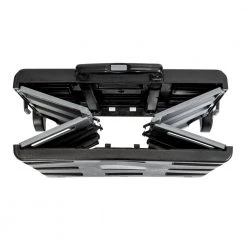 Neutral Plastic Rolling 2-Wheeled Crate Cart in Black and Grey by Honey-Can-Do -Carnegy Avenue Sales gray honey can do utility carts crt 08454 fa 1000