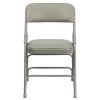 Gray Vinyl/Gray Frame Metal Folding Chair (2-Pack) by Carnegy Avenue