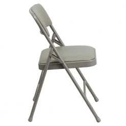 Gray Vinyl/Gray Frame Metal Folding Chair (2-Pack) by Carnegy Avenue -Carnegy Avenue Sales gray vinyl gray frame carnegy avenue folding chairs cga hf 275057 gr hd e1 1000