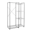 Gray and White Steel Freestanding Open Clothes Rack with Shelves (45.2 in W. x 68 in. H) by Honey-Can-Do -Carnegy Avenue Sales gray white honey can do clothes racks wrd 09128 64 1000