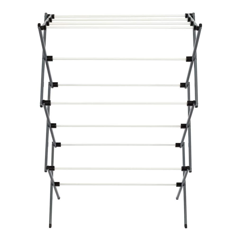 29 in. W x 42.1 in. H Gray/White Steel Collapsible Clothes Drying Rack by Honey-Can-Do 5 29 in. W x 42.1 in. H Gray/White Steel Collapsible Clothes Drying Rack by Honey-Can-Do - Image 3