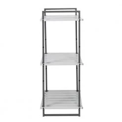Gray 3-Tier Tubular Steel Shelving Unit (20 in. W x 37.5 in. H x 15 in. D) by Honey-Can-Do -Carnegy Avenue Sales gray white honey can do freestanding shelving units shf 09129 1f 1000