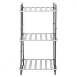 Gray 3-Tier Tubular Steel Shelving Unit (20 in. W x 37.5 in. H x 15 in. D) by Honey-Can-Do -Carnegy Avenue Sales gray white honey can do freestanding shelving units shf 09129 4f 1000