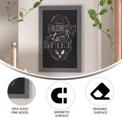 Grey Magnetic Wall Mounted Chalkboard by Carnegy Avenue 17 Grey Magnetic Wall Mounted Chalkboard by Carnegy Avenue -Carnegy Avenue Sales grey carnegy avenue boards easels cga hgwa 513525 gr hd c3 1000