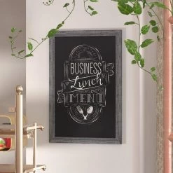 Grey Magnetic Wall Mounted Chalkboard by Carnegy Avenue 16 Grey Magnetic Wall Mounted Chalkboard by Carnegy Avenue -Carnegy Avenue Sales grey carnegy avenue boards easels cga hgwa 513544 gr hd 31 1000