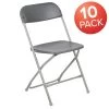 Grey Metal Folding Chair (Set of 10) by Carnegy Avenue -Carnegy Avenue Sales grey carnegy avenue folding chairs cga le 167357 gr hd 64 1000