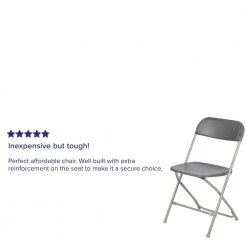 Grey Metal Folding Chair (Set of 10) by Carnegy Avenue -Carnegy Avenue Sales grey carnegy avenue folding chairs cga le 167357 gr hd 76 1000