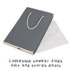 Grey Collapsible Resin Hamper by Honey-Can-Do -Carnegy Avenue Sales grey honey can do hampers hmp 08547 1f 1000