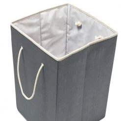 Grey Collapsible Resin Hamper by Honey-Can-Do -Carnegy Avenue Sales grey honey can do hampers hmp 08547 c3 1000
