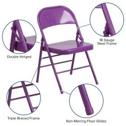 Impulsive Purple Metal Folding Chair (2-Pack) by Carnegy Avenue -Carnegy Avenue Sales impulsive purple carnegy avenue folding chairs cga rb 275036 im hd 44 1000