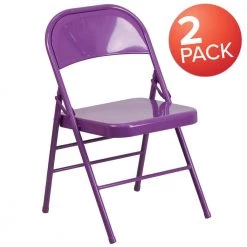 Impulsive Purple Metal Folding Chair (2-Pack) by Carnegy Avenue -Carnegy Avenue Sales impulsive purple carnegy avenue folding chairs cga rb 275036 im hd c3 1000