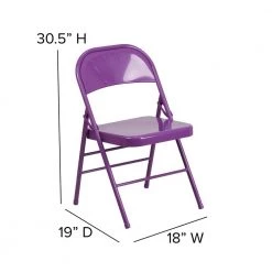 Impulsive Purple Metal Folding Chair (2-Pack) by Carnegy Avenue -Carnegy Avenue Sales impulsive purple carnegy avenue folding chairs cga rb 275036 im hd fa 1000