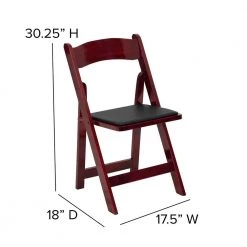 Mahogany Wood Folding Chair (2-Pack) by Carnegy Avenue -Carnegy Avenue Sales mahogany carnegy avenue folding chairs cga xf 275044 ma hd fa 1000