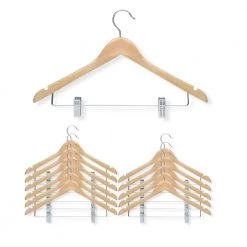 Maple Wood Suit Hangers with Clips 12-Pack by Honey-Can-Do 6 Maple Wood Suit Hangers with Clips 12-Pack by Honey-Can-Do -Carnegy Avenue Sales maple honey can do hangers hng 09033 c3 1000