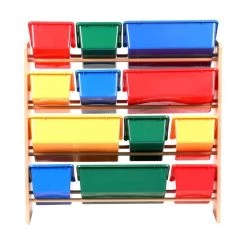 35.98 in. H x 342 in. W x 12.6 in. D MDF 12-Cube Organizer by Honey-Can-Do 12 35.98 in. H x 342 in. W x 12.6 in. D MDF 12-Cube Organizer by Honey-Can-Do -Carnegy Avenue Sales multi colored honey can do cube storage organizers srt 01602 40 1000