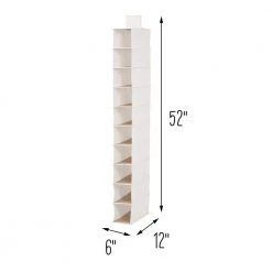 51.18 in. H 10-Pair Natural Bamboo and Canvas Hanging Shoe Organizer by Honey-Can-Do 8 51.18 in. H 10-Pair Natural Bamboo and Canvas Hanging Shoe Organizer by Honey-Can-Do -Carnegy Avenue Sales natural bamboo and canvas honey can do hanging closet organizers sft 01001 4f 1000