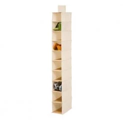 51.18 in. H 10-Pair Natural Bamboo and Canvas Hanging Shoe Organizer by Honey-Can-Do 7 51.18 in. H 10-Pair Natural Bamboo and Canvas Hanging Shoe Organizer by Honey-Can-Do -Carnegy Avenue Sales natural bamboo and canvas honey can do hanging closet organizers sft 01001 c3 1000