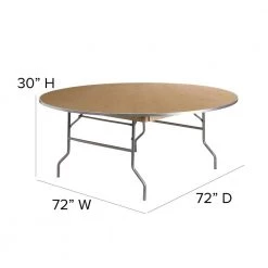 72 in. Natural Wood Tabletop Metal Frame Folding Table by Carnegy Avenue -Carnegy Avenue Sales natural carnegy avenue folding tables cga xf 14727 na hd fa 1000
