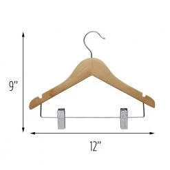 Kids Wood Hangers w/clips, 10pack by Honey-Can-Do -Carnegy Avenue Sales natural honey can do hangers hng 09040 c3 1000