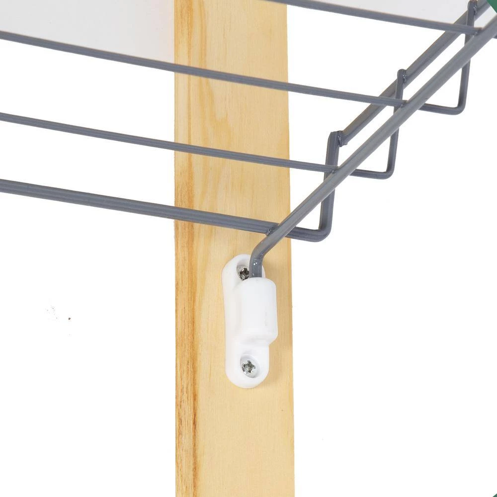 27.3 in. H 18-Pair Natural Wood and Steel Shoe Rack by Honey-Can-Do 8 27.3 in. H 18-Pair Natural Wood and Steel Shoe Rack by Honey-Can-Do - Image 6