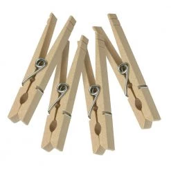 Wood Clothespins with Spring (200-Pack) by Honey-Can-Do