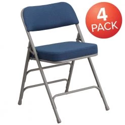 Navy Metal Folding Chair (4-Pack) by Carnegy Avenue -Carnegy Avenue Sales navy carnegy avenue folding chairs cga aw 229151 na hd c3 1000