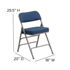 Navy Metal Folding Chair (4-Pack) by Carnegy Avenue -Carnegy Avenue Sales navy carnegy avenue folding chairs cga aw 229151 na hd fa 1000