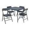 Navy 5 Piece Kids Game and Folding Table and Chair Set by Carnegy Avenue -Carnegy Avenue Sales navy carnegy avenue folding table sets cga jb 488722 na hd 64 1000