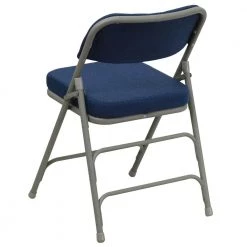 Navy Fabric/Gray Frame Metal Folding Chair (2-Pack) by Carnegy Avenue -Carnegy Avenue Sales navy fabric gray frame carnegy avenue folding chairs cga hf 14829 na hd 66 1000