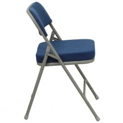 Navy Fabric/Gray Frame Metal Folding Chair (2-Pack) by Carnegy Avenue -Carnegy Avenue Sales navy fabric gray frame carnegy avenue folding chairs cga hf 14829 na hd e1 1000