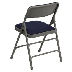 Navy Fabric/Gray Frame Metal Folding Chair (2-Pack) by Carnegy Avenue -Carnegy Avenue Sales navy fabric gray frame carnegy avenue folding chairs cga hf 275055 na hd 66 1000