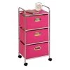 3-Drawer Storage Cart in Pink by Honey-Can-Do -Carnegy Avenue Sales pink honey can do utility carts crt 02348 64 1000