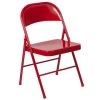Red Metal Outdoor Safe Folding Chair by Carnegy Avenue -Carnegy Avenue Sales red carnegy avenue folding chairs cga bd 225799 re hd 64 1000