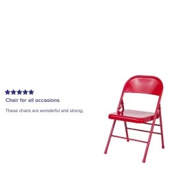 Red Metal Folding Chair (2-Pack) by Carnegy Avenue 20 Red Metal Folding Chair (2-Pack) by Carnegy Avenue -Carnegy Avenue Sales red carnegy avenue folding chairs cga bd 275020 re hd 76 1000