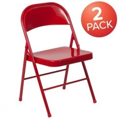 Red Metal Folding Chair (2-Pack) by Carnegy Avenue 15 Red Metal Folding Chair (2-Pack) by Carnegy Avenue -Carnegy Avenue Sales red carnegy avenue folding chairs cga bd 275020 re hd c3 1000