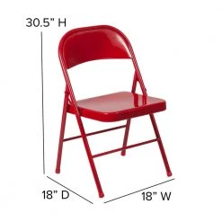 Red Metal Folding Chair (2-Pack) by Carnegy Avenue 19 Red Metal Folding Chair (2-Pack) by Carnegy Avenue -Carnegy Avenue Sales red carnegy avenue folding chairs cga bd 275020 re hd fa 1000