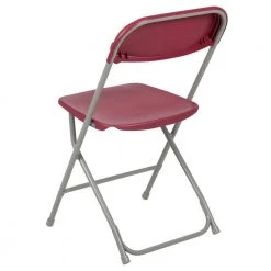 Red Plastic Seat with Metal Frame Folding Chair (Set of 2) by Carnegy Avenue -Carnegy Avenue Sales red carnegy avenue folding chairs cga le 274426 re hd 66 1000