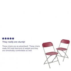 Red Plastic Seat with Metal Frame Folding Chair (Set of 2) by Carnegy Avenue -Carnegy Avenue Sales red carnegy avenue folding chairs cga le 274426 re hd 76 1000